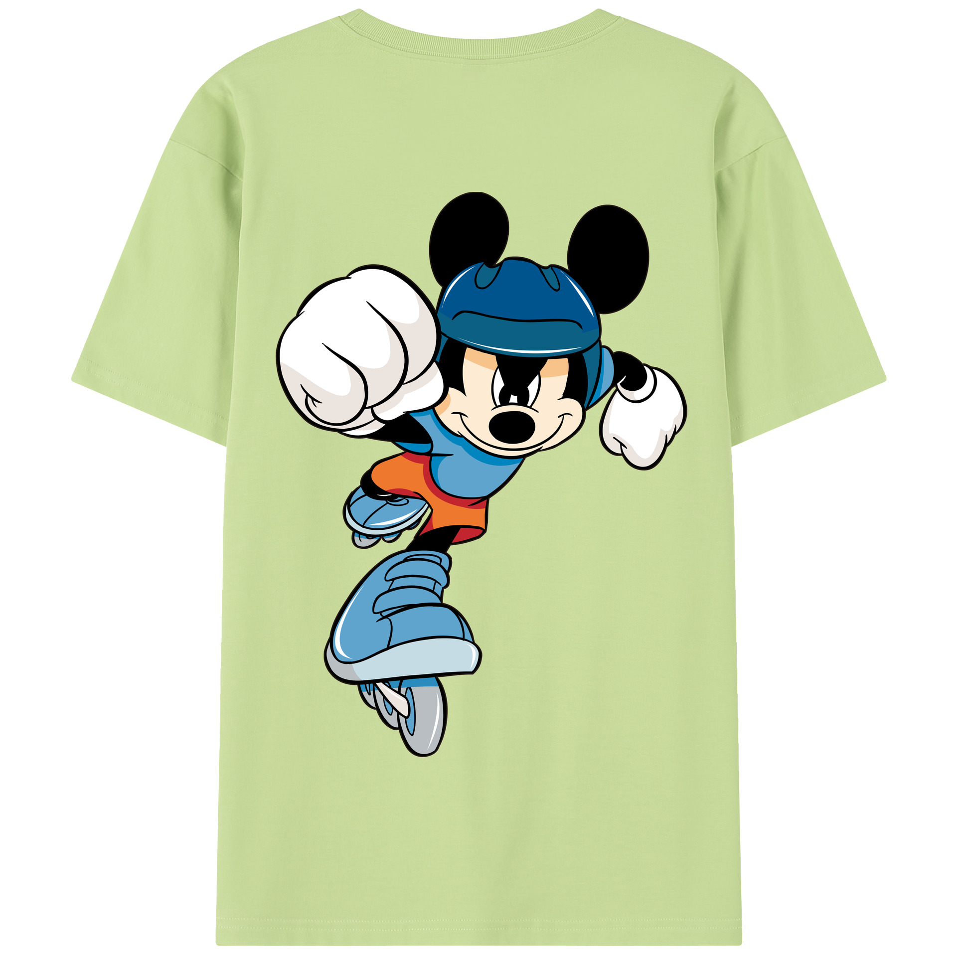 （画像用） ミッキーマウス Mickey Mouse 綿100％半袖Tシャツ（背面プリント）